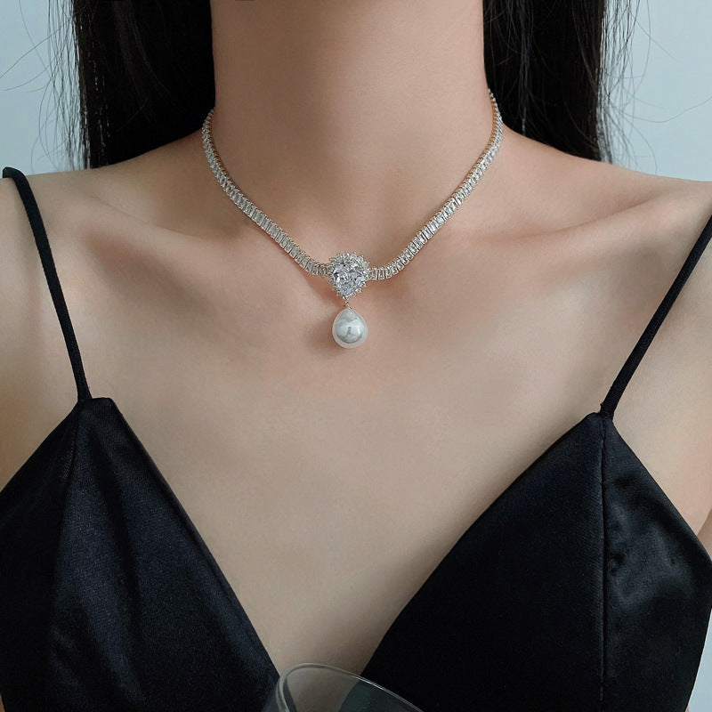 💖OFERTA DE ULTIMO MINUTO💖 COLLAR DE CRISTALES CON PERLA