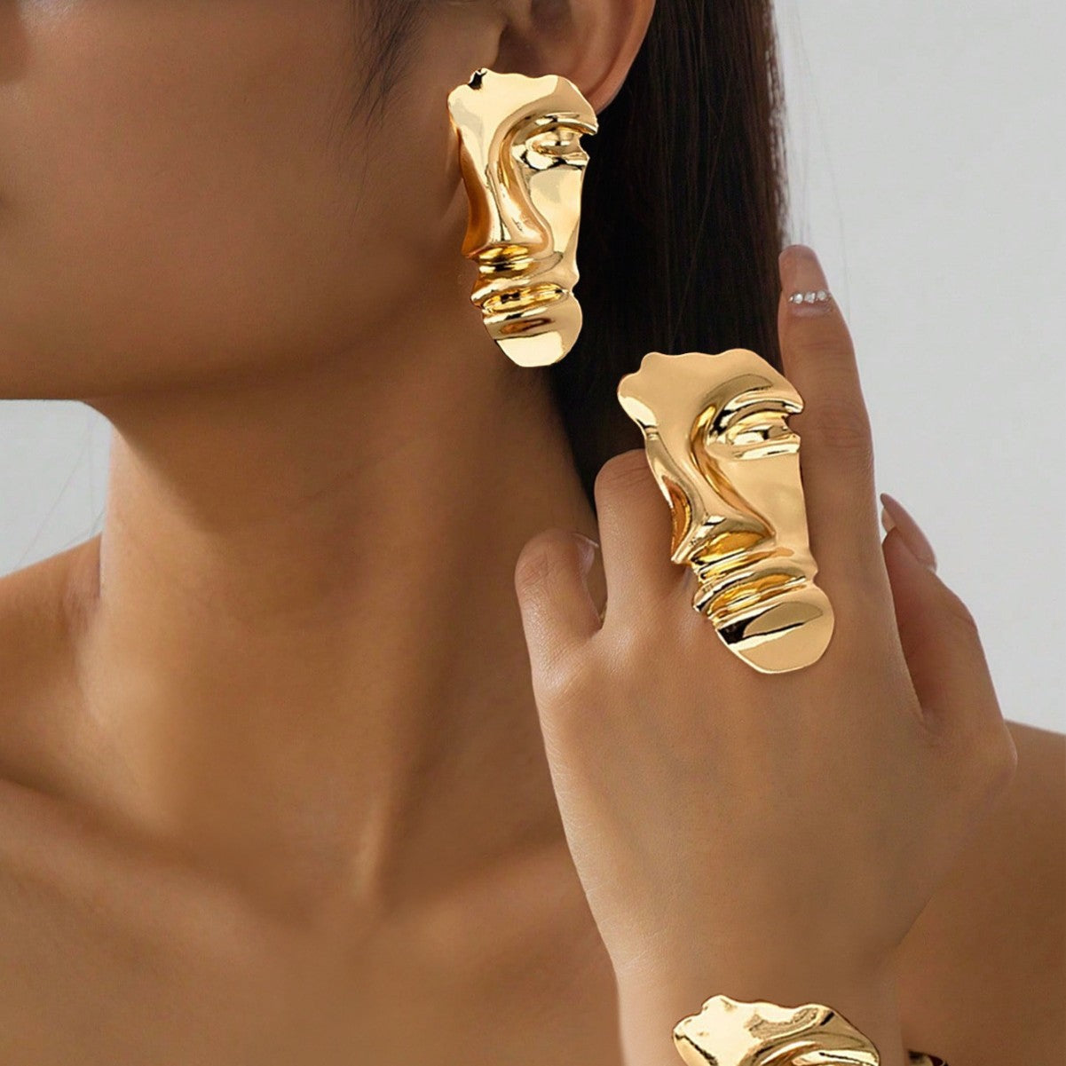 JOYERIA EXCLUSIVA! SET PICASSI | Aretes, brazalete y anillo