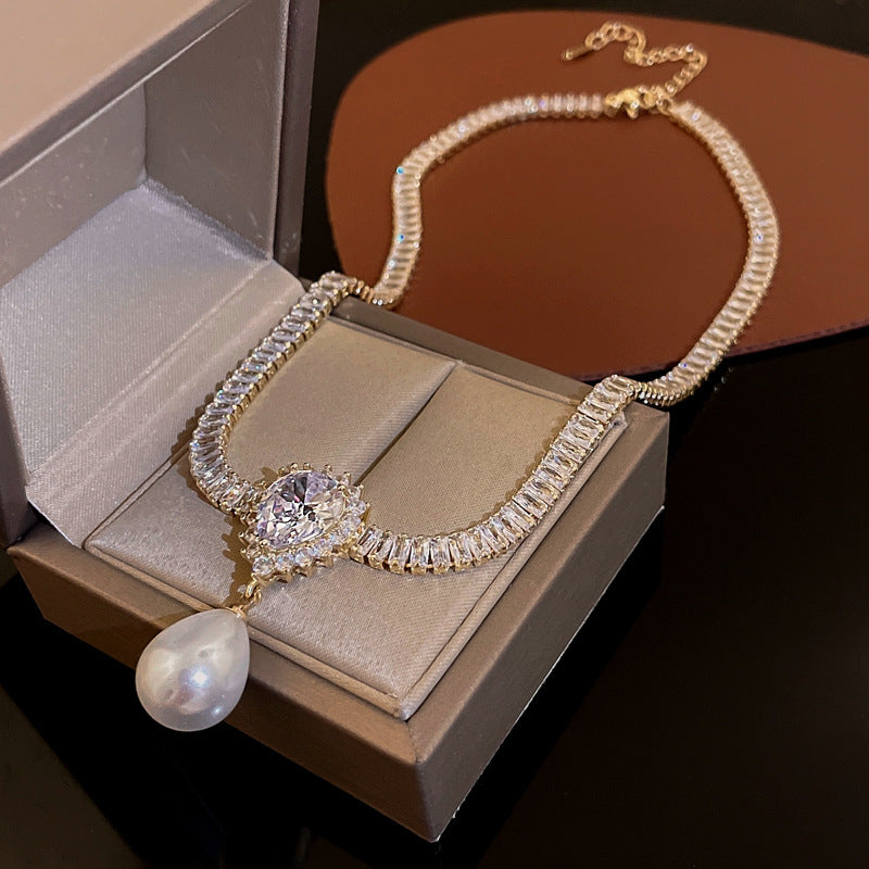 💖OFERTA DE ULTIMO MINUTO💖 COLLAR DE CRISTALES CON PERLA