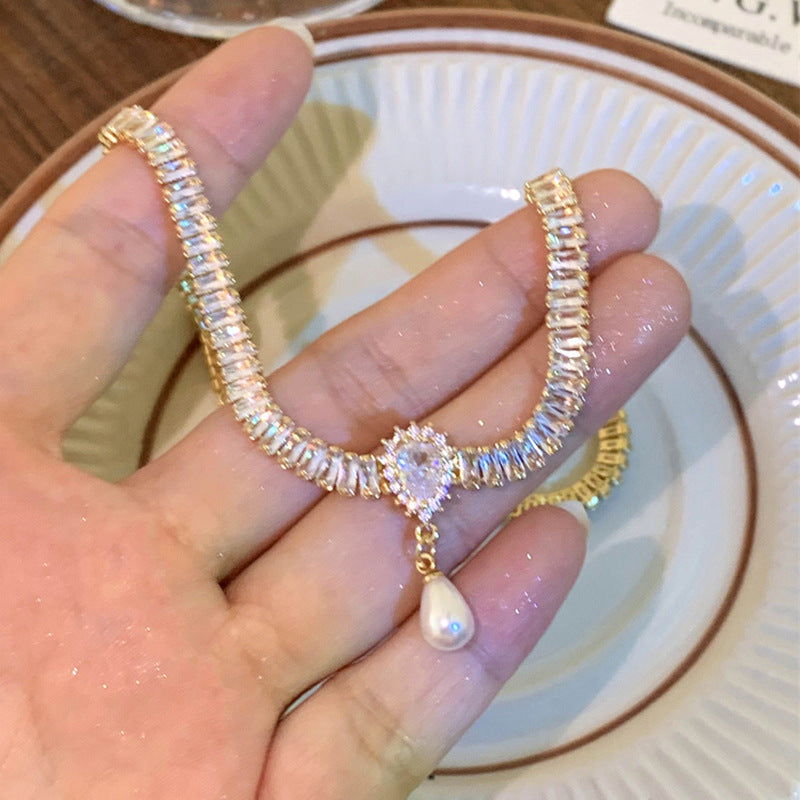 💖OFERTA DE ULTIMO MINUTO💖 COLLAR DE CRISTALES CON PERLA