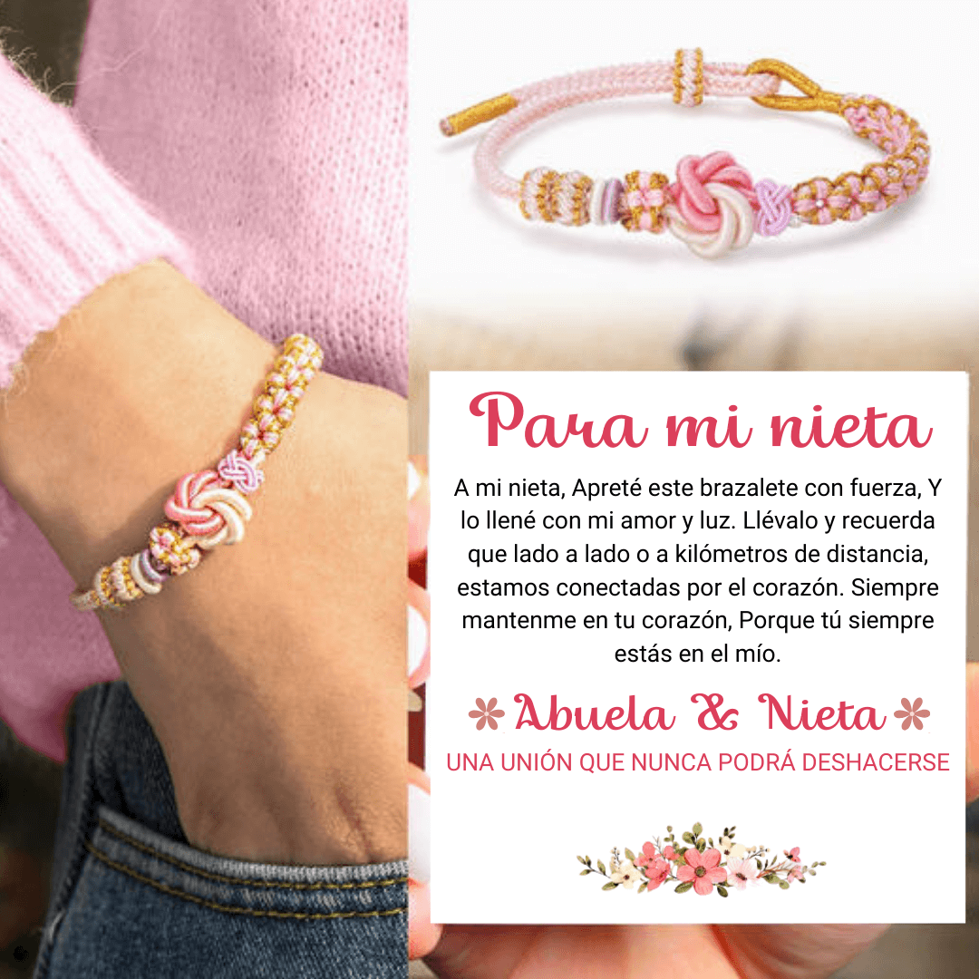 BRAZALETE LAZO ETERNO (NUDO DE AMOR ENTRE ABUELA Y NIETA)