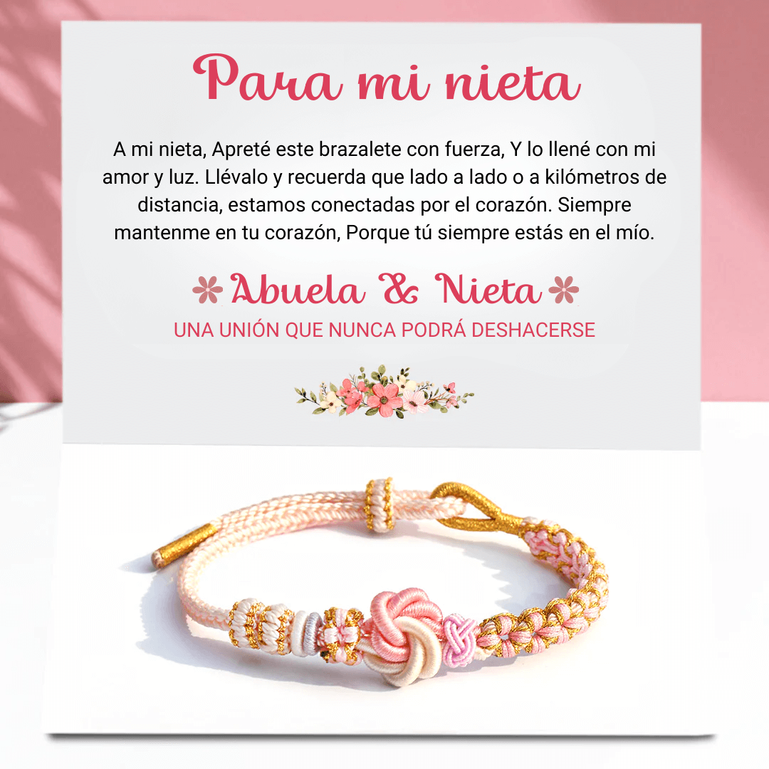 BRAZALETE LAZO ETERNO (NUDO DE AMOR ENTRE ABUELA Y NIETA)