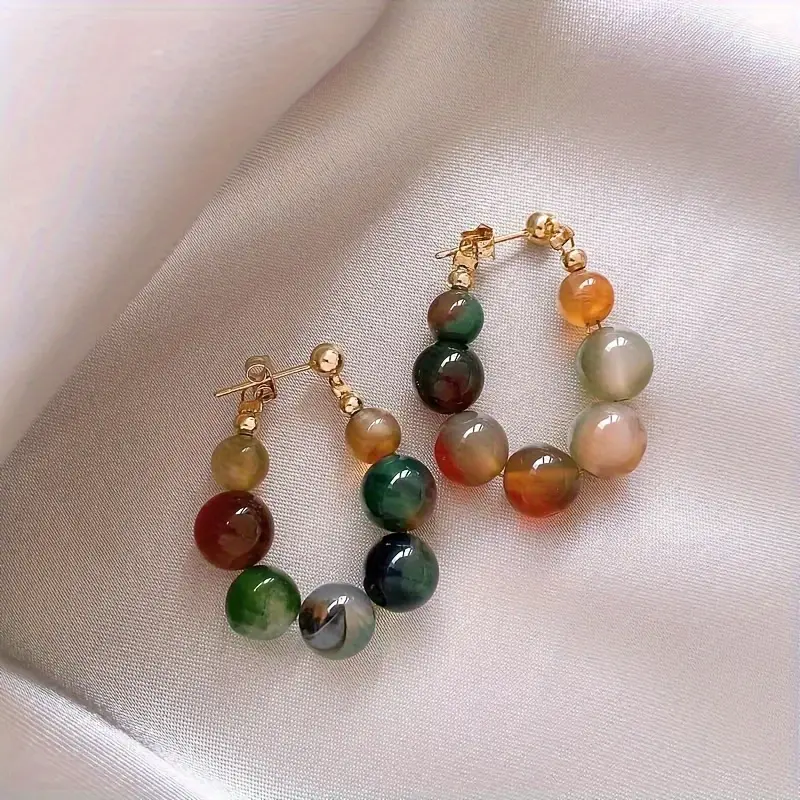 COLECCION EXCLUSIVA! ARETES COLORIDOS DE JADE 30% Off