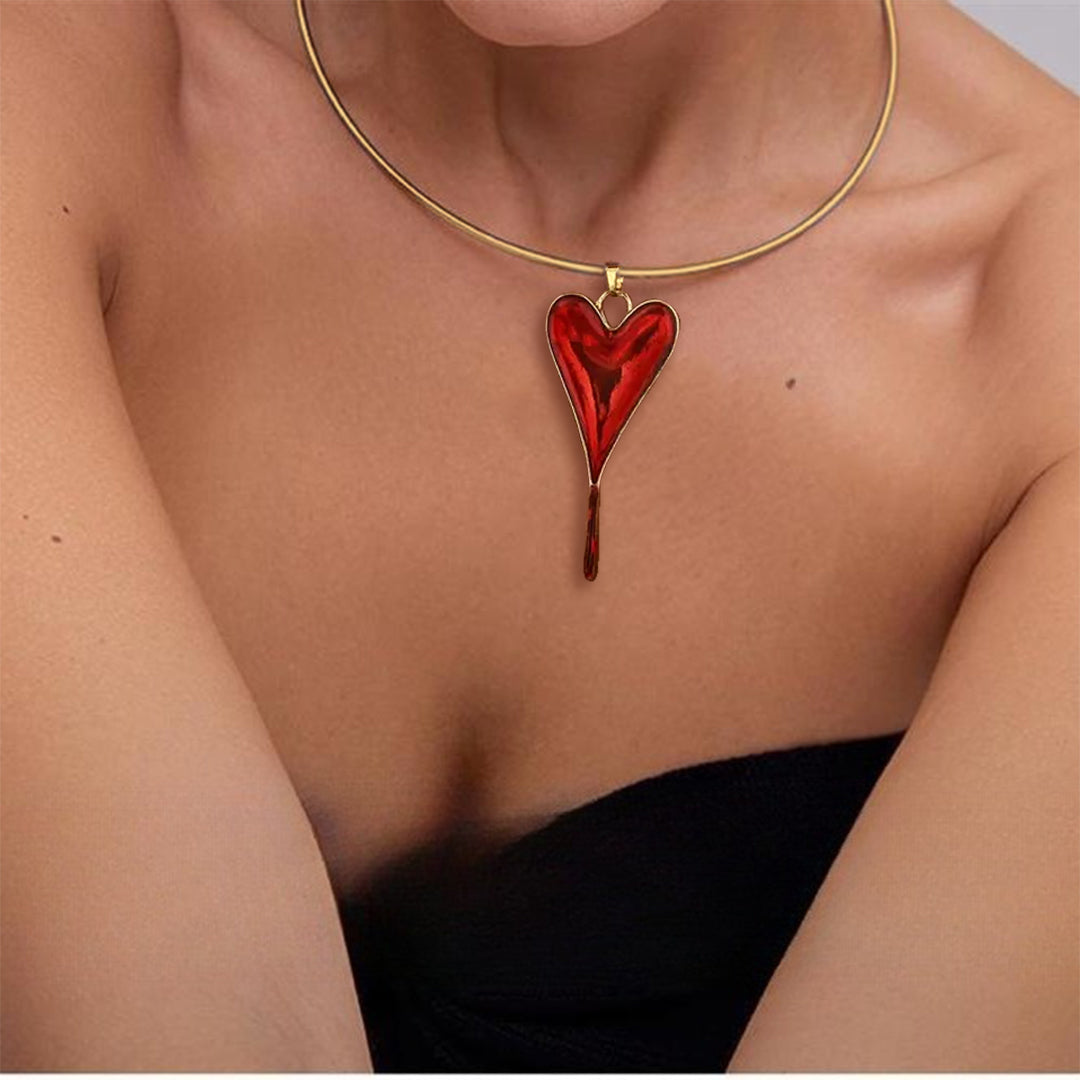 JOYERIA EXCLUSIVA! SET DE COLLAR Y ARETES LOVE RED