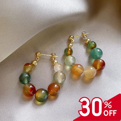 COLECCION EXCLUSIVA! ARETES COLORIDOS DE JADE 30% Off