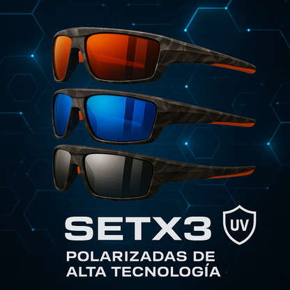 🔥OFERTA LIMITADA🔥  SET X 3 GAFAS CAMUFLADAS RED ICE