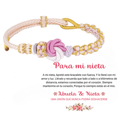 BRAZALETE LAZO ETERNO (NUDO DE AMOR ENTRE ABUELA Y NIETA)