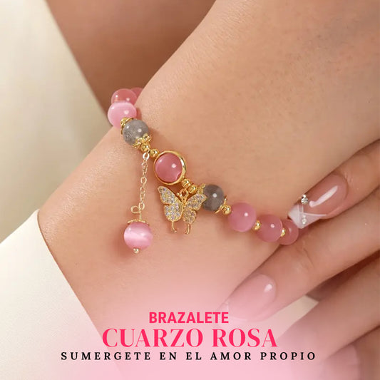 ¡JOYERIA EXCLUSIVA! BRAZALETE CUARZO ROSA👑