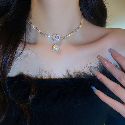💖OFERTA DE ULTIMO MINUTO💖 COLLAR DE CRISTALES CON PERLA
