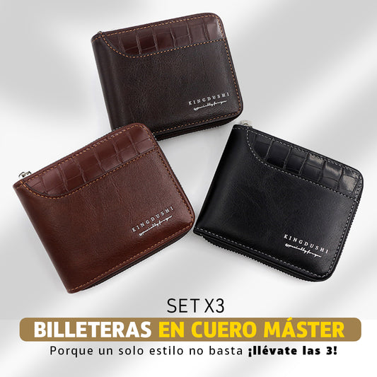 OFERTA ESPECIAL! SET X3 BILLETERAS EN CUERO MASTER©️