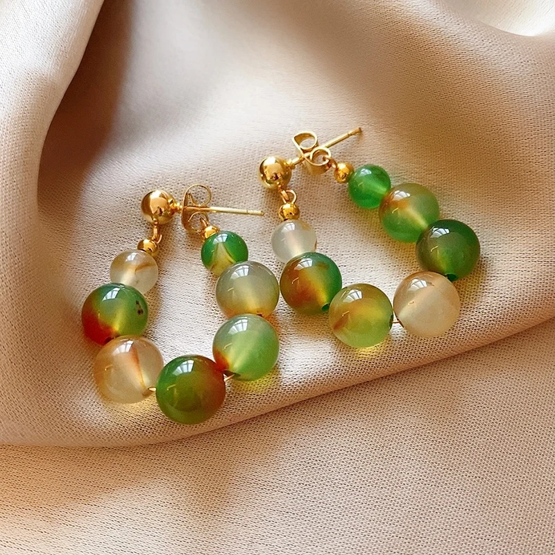 COLECCION EXCLUSIVA! ARETES COLORIDOS DE JADE 30% Off