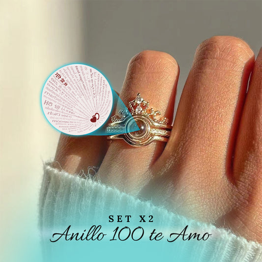 OFERTA ESPECIAL! SET X2 ANILLOS AJUSTABLES 100 TE AMO💕