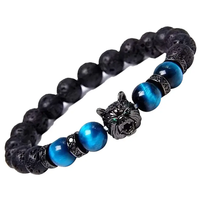 🔥JOYERÍA PREMIUM! 🔥 BRAZALETE DE PIEDRA NATURAL EYE TIGER🐺