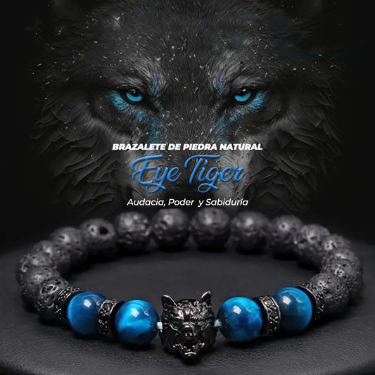 🔥JOYERÍA PREMIUM! 🔥 BRAZALETE DE PIEDRA NATURAL EYE TIGER🐺