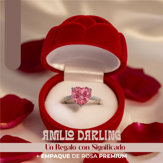 REGALO PERFECTO! SET DE ANILLO DE PROMESA DARLING + EMPAQUE DE ROSA