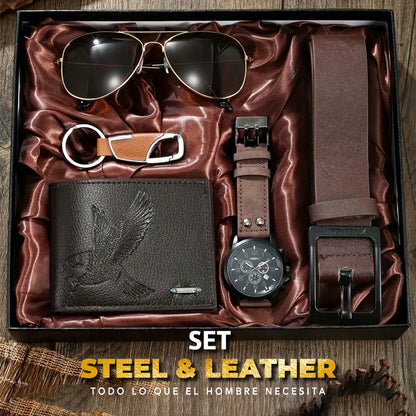 🔥OFERTA LIMITADA🔥SET STEEL & LEATHER©️