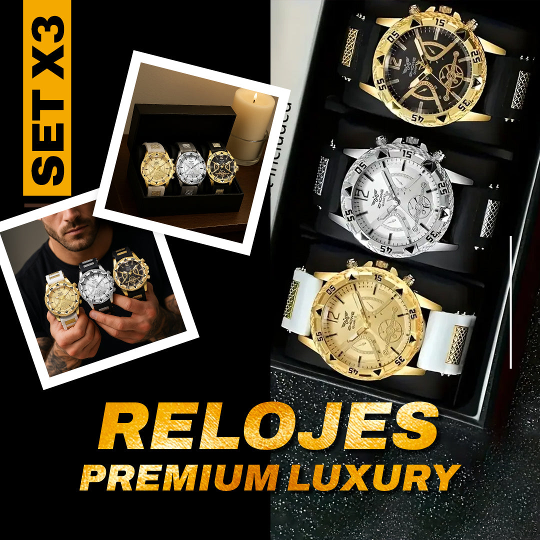 SET X3 RELOJES PREMIUM LUXURY | 3 relojes de lujo al precio de 1