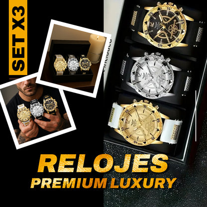 SET X3 RELOJES PREMIUM LUXURY | 3 relojes de lujo al precio de 1