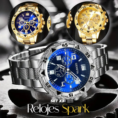 🔥OFERTA EXCLUSIVA🔥 SET X3 RELOJES SPARK MEN